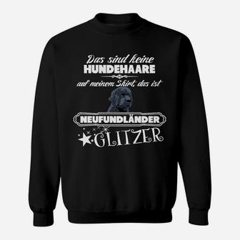 Neufundländer Glitzer Haar-Design Sweatshirt, Mode für Hundeliebhaber - Seseable