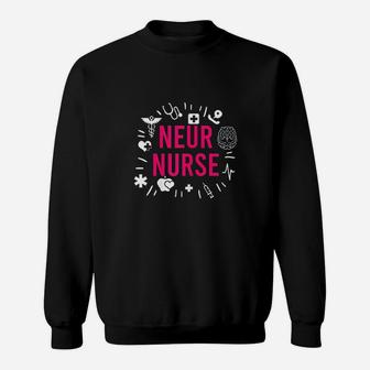 Neuro Nurse Medical Emblems Cute Physician Neurologist Gift Sweat Shirt - Seseable