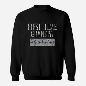 New Grandpa First Time Grandfather New Grandkids Sweat Shirt - Seseable