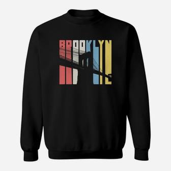 New York City Brooklyn Bridge Vintage Sweat Shirt - Seseable