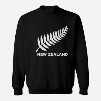 New Zealand Retro Soccer Rugby Kiwi Fern Crest Graphic Sweatshirt - Seseable
