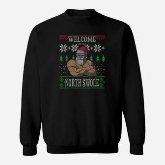 Nordic Swole Santa Weihnachts-Workout Sweatshirt, Weihnachten Motiv - Seseable