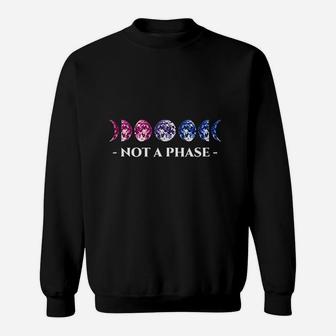Not A Phase Lgbtq Bi Pride Flag Moon Gift Sweatshirt - Seseable