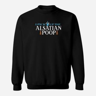 Novelty Fathers Day Dog Dad Funny Alsatian Papa Gift Premium Sweat Shirt - Seseable