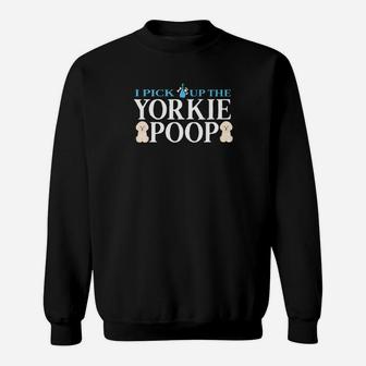 Novelty Fathers Day Dog Dad Funny Yorkshire Terrier Gift Premium Sweat Shirt - Seseable