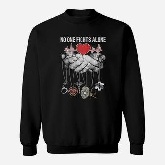 Nurse No One Fights Alone Gift Sweat Shirt - Seseable