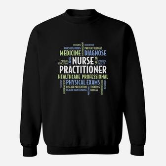 Nurse Practitioner Np Words For Np Gift Sweat Shirt - Seseable