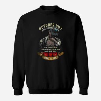 October Guy With Three Sides Sweat Shirt - Seseable