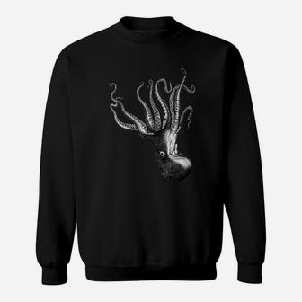 Octopus Ocean And Sea Kraken Monster Illustration Halloween Sweat Shirt - Seseable
