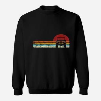 Off Road 4x4 Vintage Retro 70s Sunset Off Road Gift Sweat Shirt - Seseable