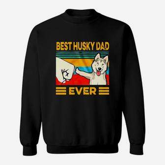 Official Best Husky Dad Ever Vintage Shirt Sweat Shirt - Seseable