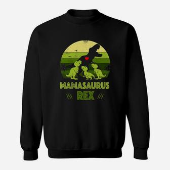 Official Mamasaurus Rex Vintage Retro Mothers Gift Sweatshirt - Seseable