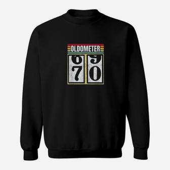 Oldometer 69 70 Years Old Automotive Enthusiasts Bday Sweat Shirt - Seseable