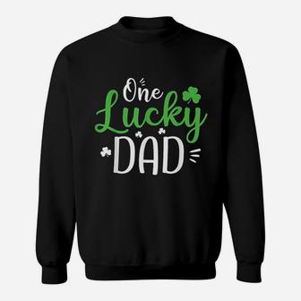 One Lucky Dad St Patricks Day Funny Daddy Gift Sweat Shirt - Seseable