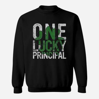 One Lucky Principal Gift School Teacher St Patricks Day Sweat Shirt - Seseable