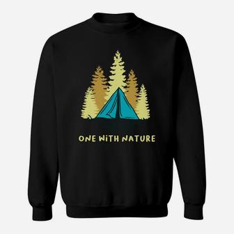 One With Nature Camping Tent Happy Time With Campers Sweatshirt - Seseable
