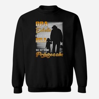 Opa und Enkelin Partnerlook Sweatshirt: Held und Prinzessin Design - Seseable