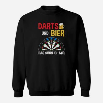 Optimized Darts und Bier Freizeit Sweatshirt, Motiv 'Das gönn ich mir' für Dartspieler - Seseable