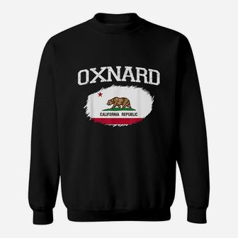 Oxnard Ca California Flag Vintage Usa Sports Sweat Shirt - Seseable