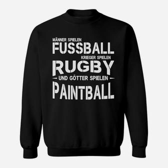 Paintball Götter Herren Sweatshirt, Krieger Rugby Fußball Design - Seseable