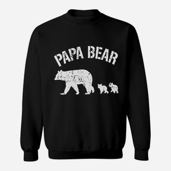 Papa Bear Baby Bear, dad birthday gifts Sweat Shirt - Seseable