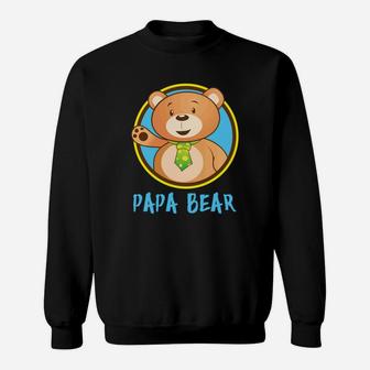 Papa Bear Matching Cute Papa Bear Couple Sweat Shirt - Seseable