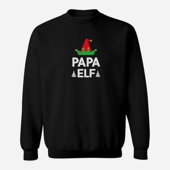 Papa Elf Christmas Funny For Father Sweat Shirt - Seseable