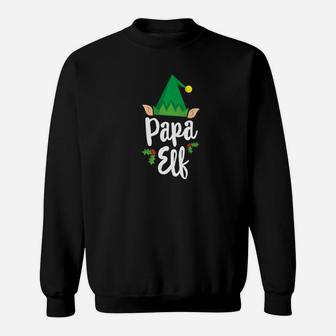 Papa Elf Christmas Shirt Matching Family Festive Gift Sweat Shirt - Seseable