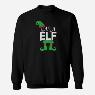 Papa Elf Family Matching Christmas Funny Sweat Shirt - Seseable