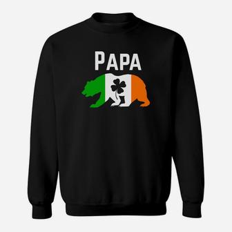 Papa Irish Bear St Pattys Day Gift For Dads Sweat Shirt - Seseable