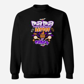 Papa Never Candy Halloween Sweat Shirt - Seseable