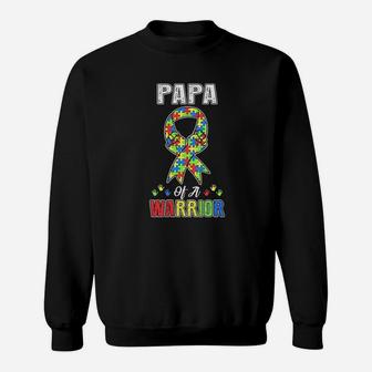 Papa Of A Warrior Support, best christmas gifts for dad Sweat Shirt - Seseable
