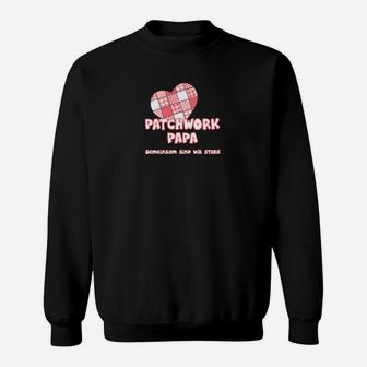 Papa Patchwork Vatertag Lieblingspapa Sweatshirt - Seseable