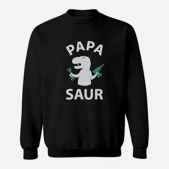 Papa Saur Trex Dad Baby Saur Daddy And Me Matching Sweat Shirt - Seseable
