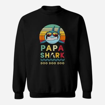 Papa Shark Gift For Papa, best christmas gifts for dad Sweat Shirt - Seseable