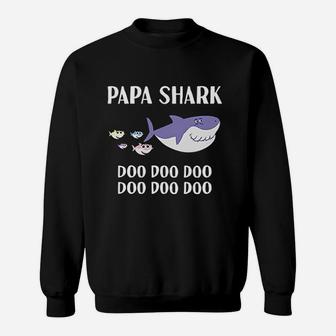 Papa Shark Papa Gifts, dad birthday gifts Sweat Shirt - Seseable