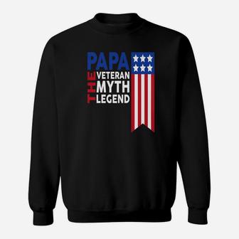 Papa The Veteran, best christmas gifts for dad Sweat Shirt - Seseable