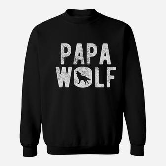 Papa Wolf Camping Pack, best christmas gifts for dad Sweat Shirt - Seseable