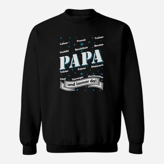 Papa Wortwolke Design Sweatshirt, Liebevolle Beschreibungen für Väter - Seseable