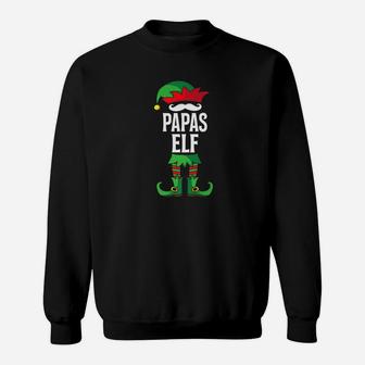 Papas Elf Costume Christmas Holiday Matching Family Shirt Sweat Shirt - Seseable