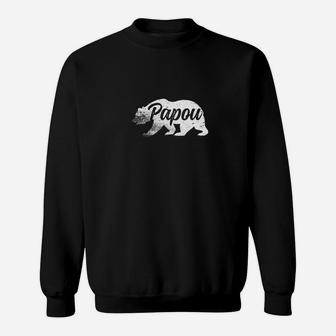 Papou Bear Fathers Day Gifts For Your Grandpa Sweat Shirt - Seseable