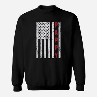Pappy Fathers Day American Flag Sweat Shirt - Seseable