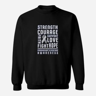 Parkinson Disease Awareness Strength Courage And Support Sweat Shirt - Seseable