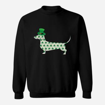 Patricks Day Dachshund Weiner Dog Sweat Shirt - Seseable
