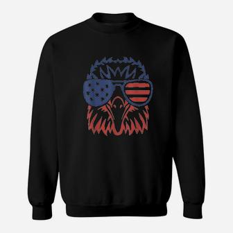 Patriotic Eagle 4th Of July Usa American Flag Sweat Shirt - Seseable