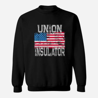 Patriotic Union Insulator Retro Insulation Installer Laborer Sweatshirt - Seseable
