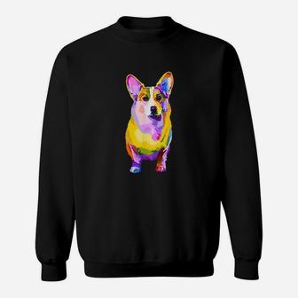 Pem Welsh Corgi Colorful Pop Art Portrait For Dog Lovers Sweat Shirt - Seseable