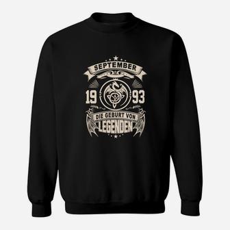 Personalisiertes Geburtstags-Sweatshirt September 1993, Design: Die Geburt von Legenden - Seseable
