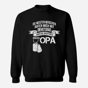 Personalisiertes Opa Sweatshirt Dienstgrad Opa, Lustiges Tee für Großväter - Seseable