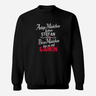 Personalisiertes Stefan & Damon Sweatshirt, Serienfan Sprücheshirt - Seseable